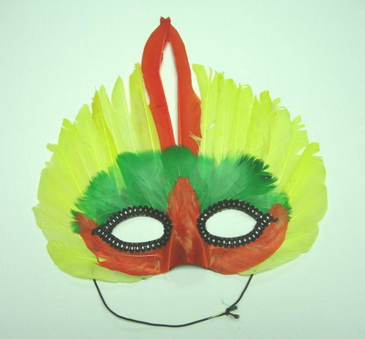 MS04 Multicolor Feather Mask Festival Party Mask