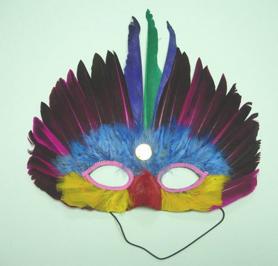 MS05 Multicolor Feather Mask Festival Party Mask