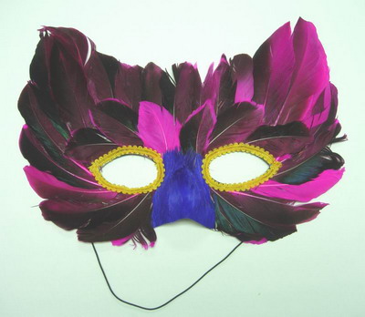 MS08 Multicolor Feather Mask Festival Party Mask
