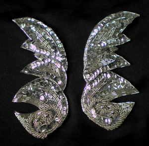 sequin applique pair