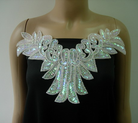 BD11 Bodice Sequin Bead Applique Fringe Black Floral Motif Sequin applique,  sequin bead applique, bead applique, bodice applique motif : Angeltrim  supply sequin bead applique, venice applique, chinese frog button, trim  lace