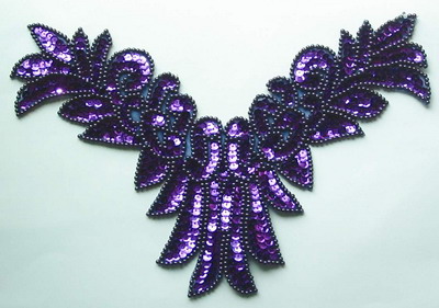 NK08-4 Necklace Sequin Bead Applique Purple Belly Dance NK08-4 Necklace Sequin Bead Applique Purple Belly Dance