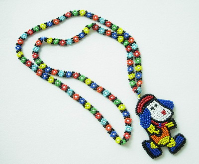 JW01 Beaded Lanyard w/Puppy Dog Pendant Jewelry for Fashion