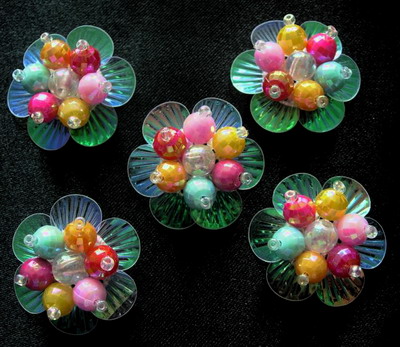 SB51 Colorful Shell Paillette Beaded Jewelry Jewel Applique 10pc