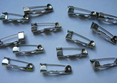 VL03 18mm Brooch Back Locking Bar Pins Finding Craft 50pcs - Click Image to Close