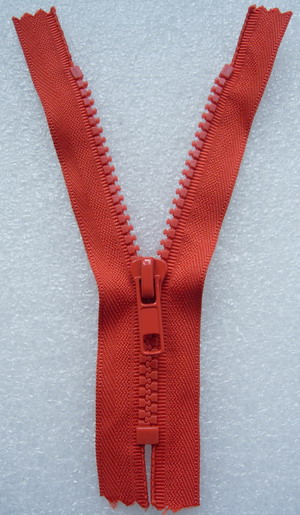 ZP07 13cm Zipper Plastic Dark Orange 5pcs