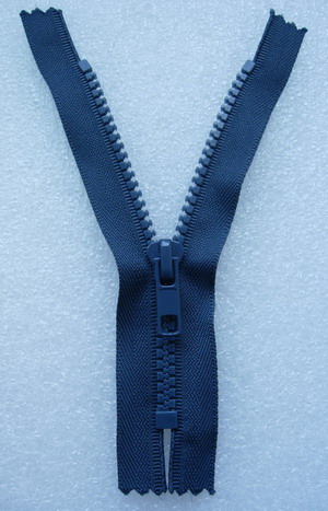 ZP08 13cm Zipper Plastic Bluegrey 5pcs