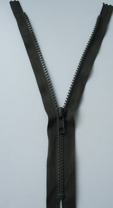ZP31 25cm Plastic Zipper Dark Olive Green 5pcs