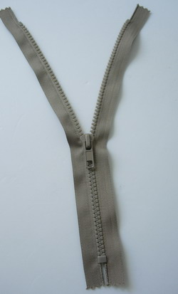 ZP35 25cm Plastic Zipper Khaki 5pcs