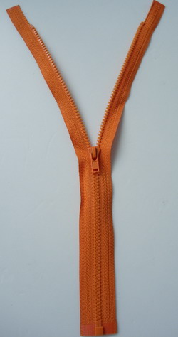 ZP39 25cm Plastic Zipper Orange 5pcs