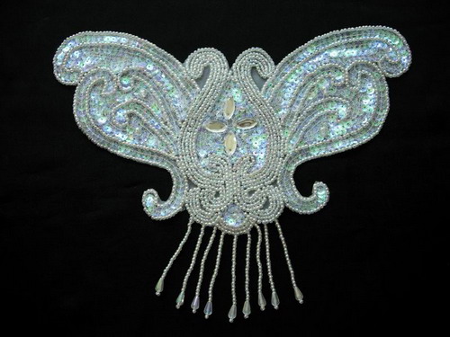 HP34 Butterfly Collar Hipbelt Thong Sequin Bead Applique Fringe