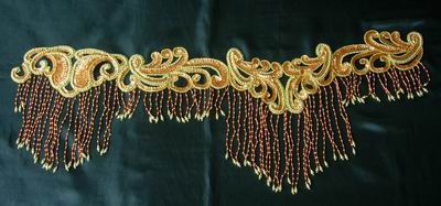 HP01 Sequin Bead Applique w/Fringed for Hip Belt Scarf HP01 Sequin Bead Applique w/Fringed for Hip Belt Scarf