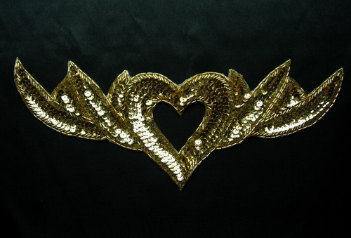 HP13 Angel Wing Hipbelt Sequin Applique Motif Gold HP13 Angel Wing Hipbelt Sequin Applique Motif Gold