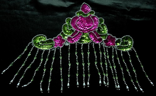HP18 Belly Dance Hipbelt Epaulette Sequin Applique Motif Fringes HP18 Belly Dance Hipbelt Epaulette Sequin Applique Motif Fringes