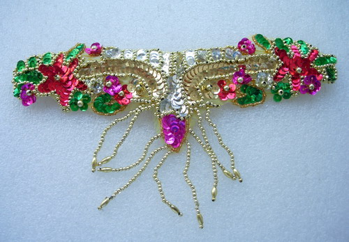 HP19 Multicolor Hipbelt Necklace Sequin Applique Motif Fringes HP19 Multicolor Hipbelt Necklace Sequin Applique Motif Fringes