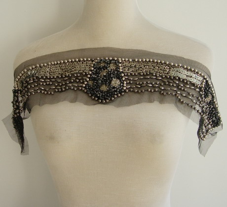 HP63 Long Beaded Sequins Tulle Applique ~Belt Hipbelt~ - Click Image to Close