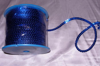 SP04 6mm Royal Blue Sequin Spool String Flat Sequin 100yards