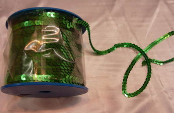 SP08 6mm Green Sequin Spool String Flat Sequin 100yards SP08 6mm Green Sequin Spool String Flat Sequin 100yards