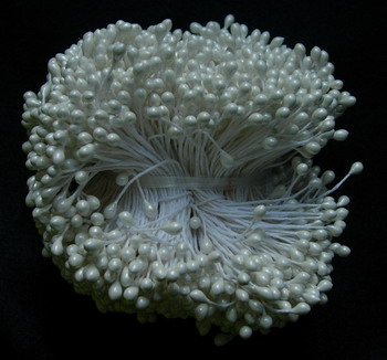 SH01 Double Head Stamens Pearl White 3mm x 5bundles SH01 Double Head Stamens Pearl White 3mm x 5bundles