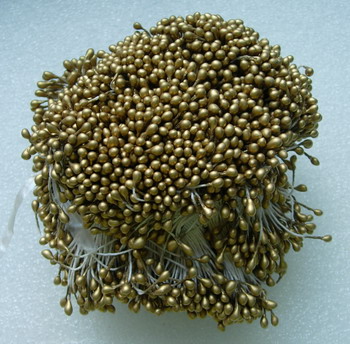SH02 Double Head Flower Stamens Gold 3mm x 5bundles SH02 Double Head Flower Stamens Gold 3mm x 5bundles