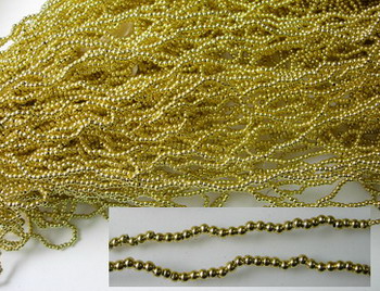 SD01 String Beads Gold 3mm 10yards - Click Image to Close