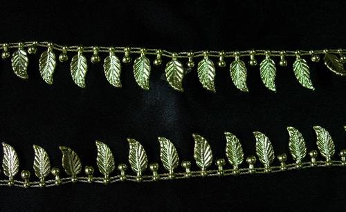 SD12 Leaf Leaves String Beads Gold 5yards - Click Image to Close