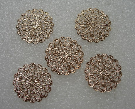 KU18 Copper Alloy Celtic Connector Plated Filigree Finding 5pcs