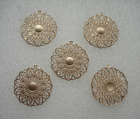 KU22 Copper Celtic Filigree Connector Plated Finding 5pcs