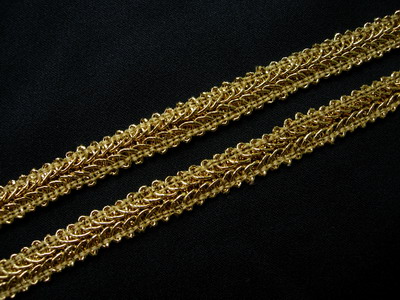 GB59 3/8" Metallic Gold Trim Gimp Braid Lace Edging 10yds