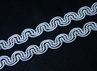 GB69 10mm Scalloped Gimp Braid Lace Cream White 10Yds GB69 10mm Scalloped Gimp Braid Lace Cream White 10Yds