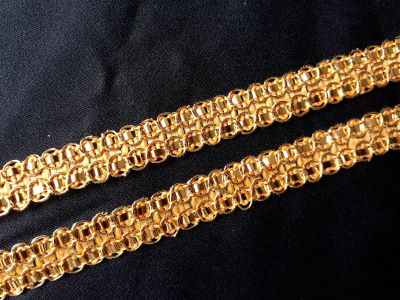 GB97 1/2" Metallic Gold Gimp Braided Trim Sew/Upholster 10y GB97 1/2" Metallic Gold Gimp Braided Trim Sew/Upholster 10y