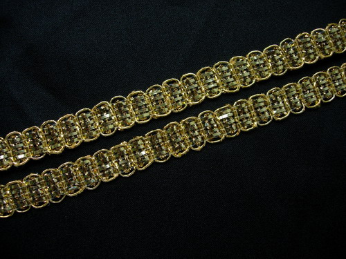 GB74 1/2" Metallic Gold Braided Gimp Trimming Lace 10yds