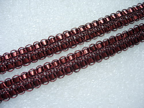 GB76 1/2" Brown Metallic Braided Gimp Trimming Lace 10yds