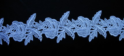 OT35 White Rose Flower Venise Venice Lace 1yd OT35 White Rose Flower Venise Venice Lace 1yd