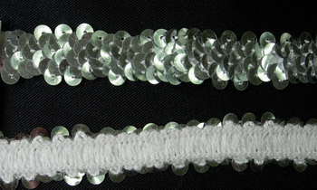 TC02 Stretch Sequins 2-Row 7/8" Silver TC02 Stretch Sequins 2-Row 7/8" Silver