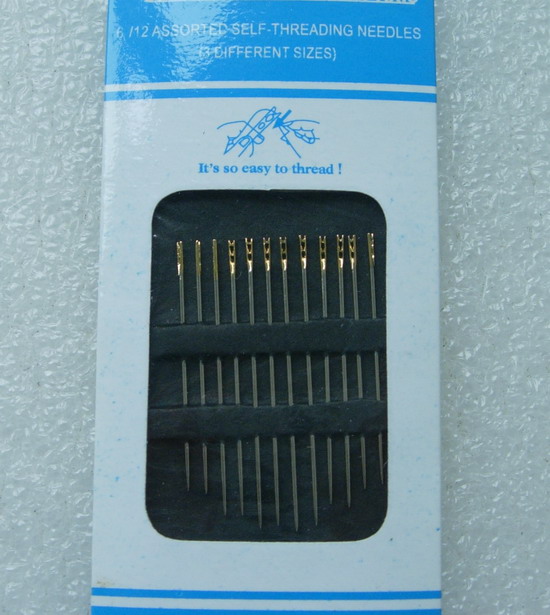 VL07 Assorted Self-Threading Needles Pack of 12 - Click Image to Close