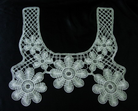 VY20 Stylist Flowers Collar Bodice Venice Venise Applique Motif VY20 Stylist Flowers Collar Bodice Venice Venise Applique Motif