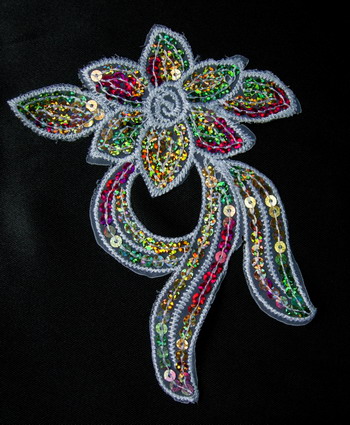 VF17-2 Multicolors Fashion Flower Venise Applique / Venice 2pcs