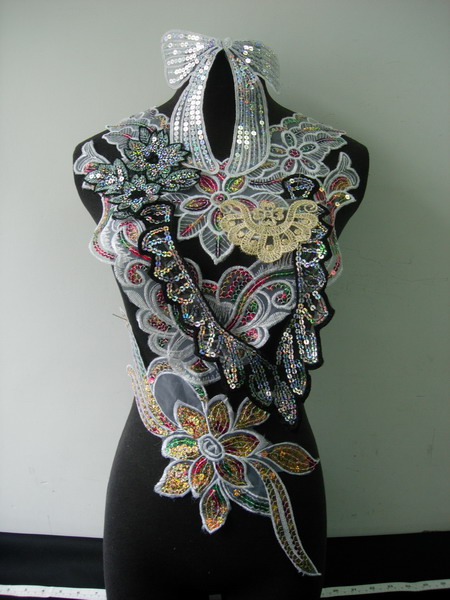 VF273 Assorted sequined Embroidered Lace Applique Motif 7pcs VF273 Assorted sequined Embroidered Lace Applique Motif 7pcs
