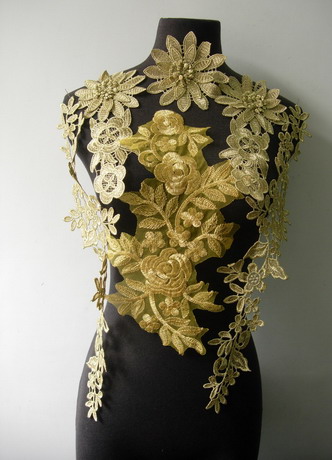 VT488 Assorted Gold Trimming Venise Applique 6pcs VT488 Assorted Gold Trimming Venise Applique 6pcs