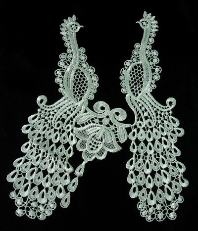 VT54 Mirrored Peacock Venise Venice Applique Lace Fashion VT54 Mirrored Peacock Venise Venice Applique Lace Fashion