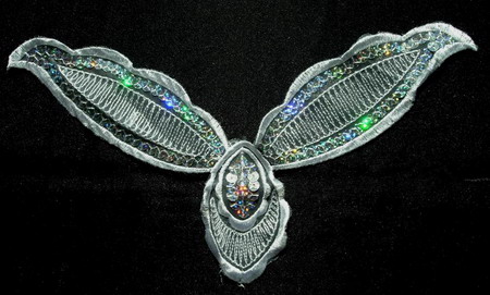 VN36 Venice Sequin Applique Leaf Necklace 2pcs VN36 Venice Sequin Applique Leaf Necklace 2pcs